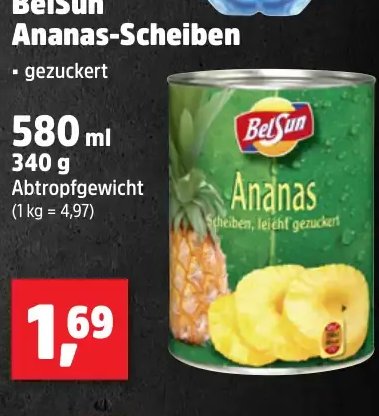 BelSun Ananas-Scheiben