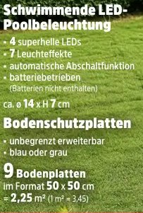 Schwimmende LED-Poolbeleuchtung