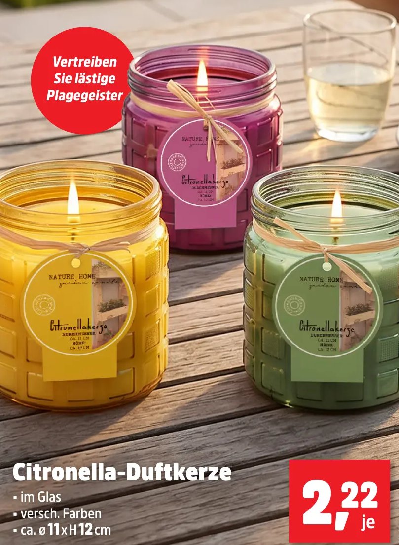 Citronella-Duftkerze