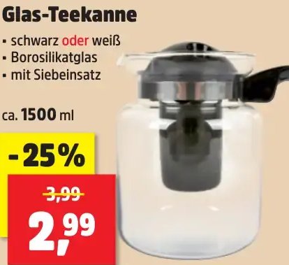 Glas-Teekanne
