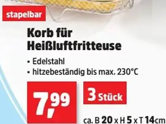 Korb für Heißluftfritteuse