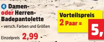 Damen- oder Herren-Badepantolette