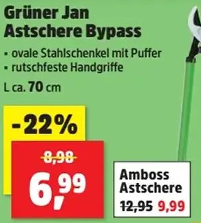 Grüner Jan Astschere Bypass