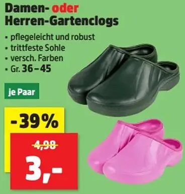 Damen- oder Herren-Gartenclogs
