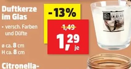 Duftkerze im Glas