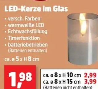 LED-Kerze im Glas