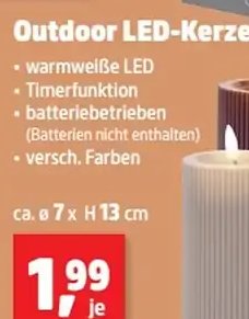 Outdoor LED-Kerze