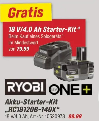 Akku-Starter-Kit „RC18120B-140X“