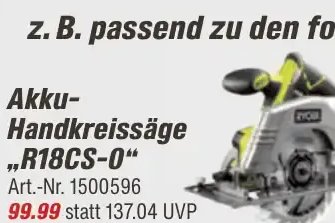 Akku-Handkreissäge „R18CS-0“