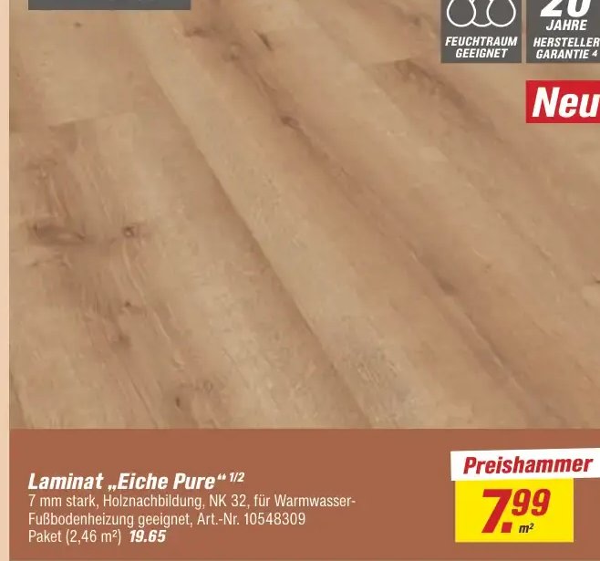 Laminat „Eiche Pure“