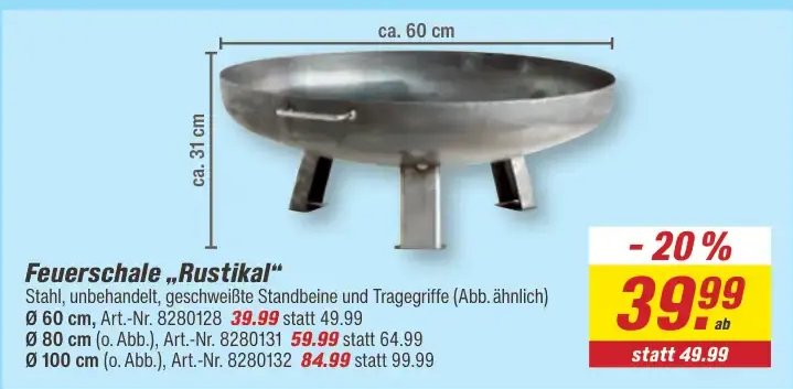 Feuerschale „Rustikal“