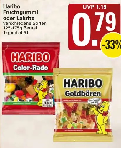 Haribo Fruchtgummi oder Lakritz