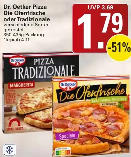 Dr. Oetker Pizza Die Ofenfrische oder Tradizionale