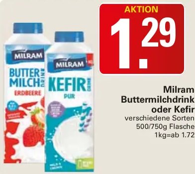 Milram Buttermilchdrink oder Kefir