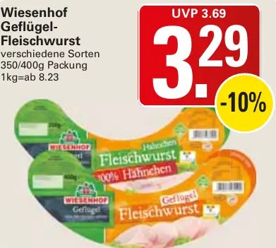 Wiesenhof Geflügel-Fleischwurst