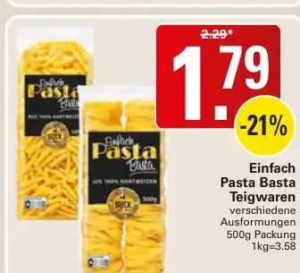 Einfach Pasta Basta Teigwaren
