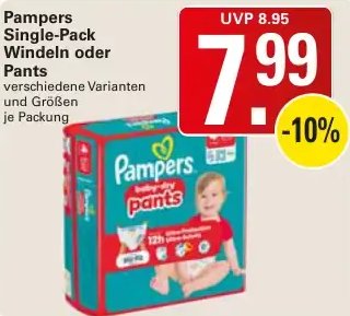 Pampers Single-Pack Windeln oder Pants