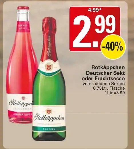 Rotkäppchen Deutscher Sekt oder Fruchtsecco