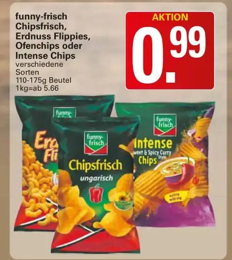 funny-frisch Chipsfrisch, Erdnuss Flippies, Ofenchips oder Intense Chips