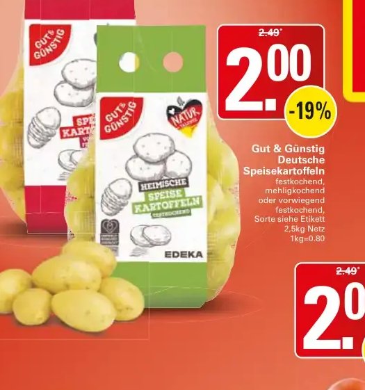 Gut & Günstig Deutsche Speisekartoffeln