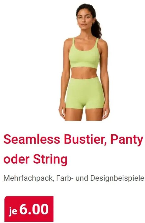 Seamless Bustier, Panty oder String