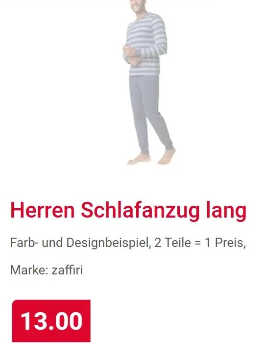 Herren Schlafanzug lang