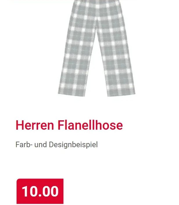 Herren Flanellhose