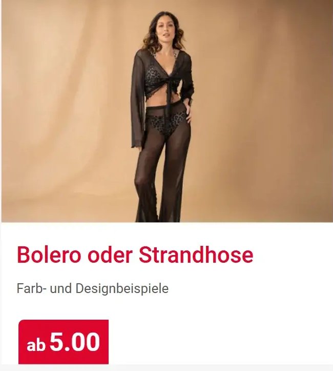 Bolero oder Strandhose