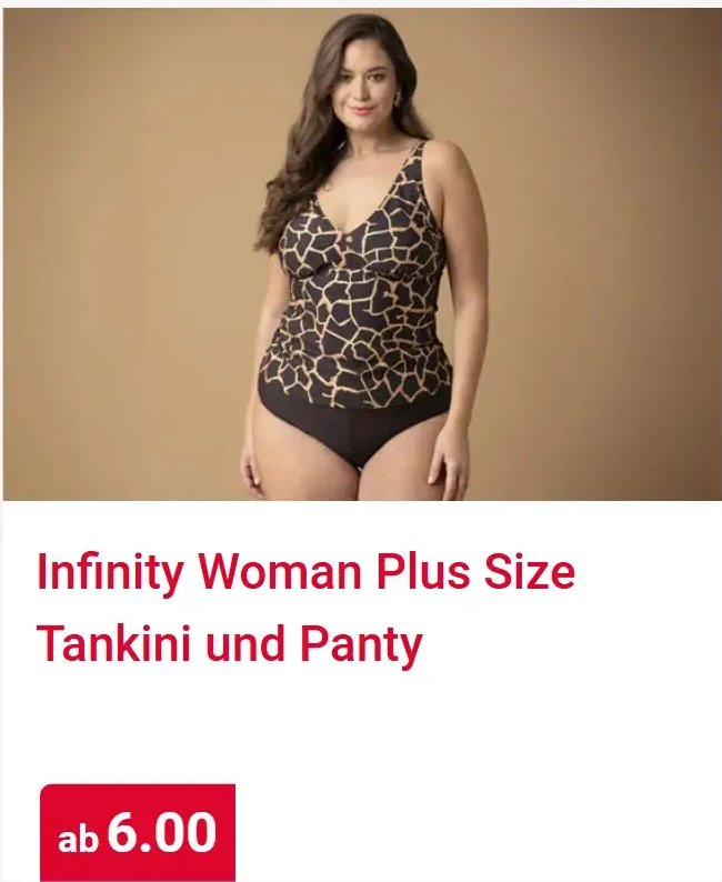 Infinity Woman Plus Size Tankini und Panty