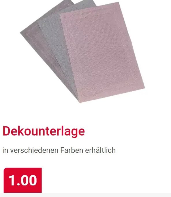 Dekounterlage