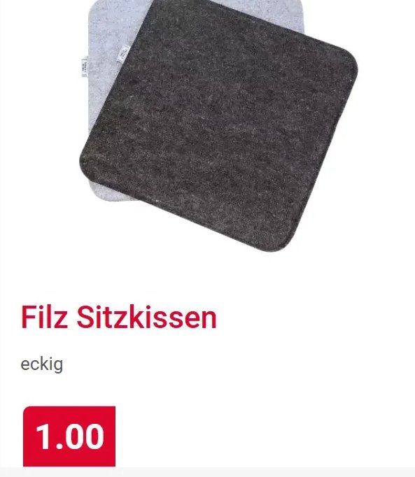 Filz Sitzkissen