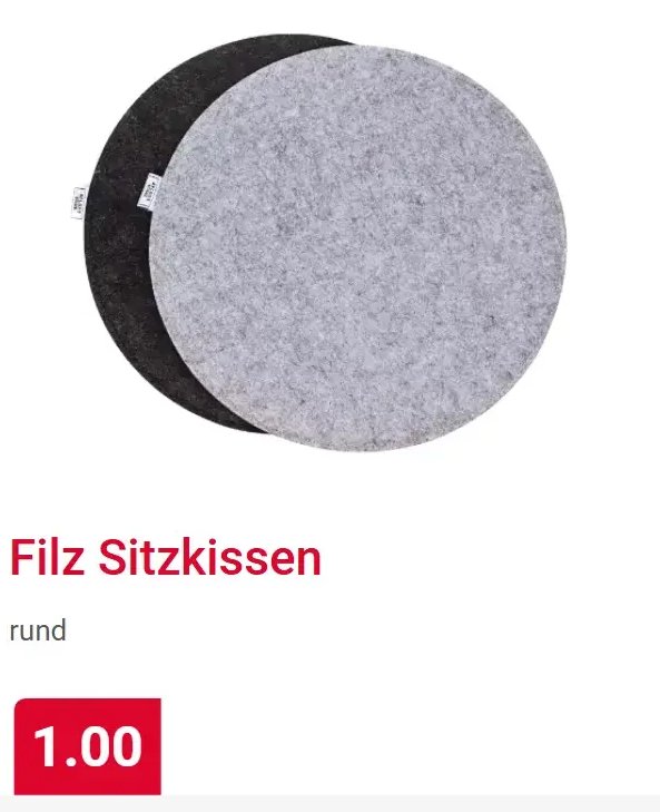 Filz Sitzkissen