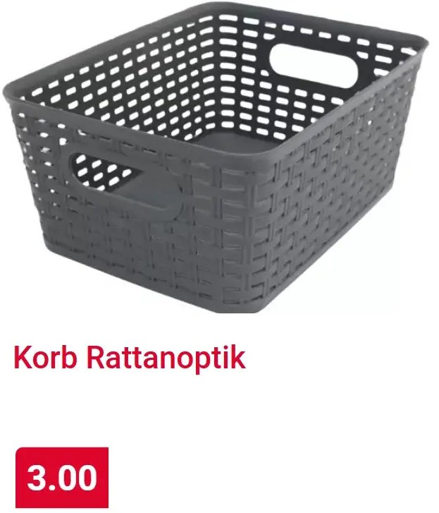 Korb Rattanoptik