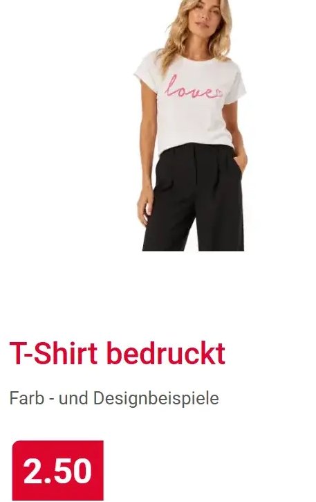 T-Shirt bedruckt