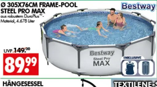 Ø 305X76CM FRAME-POOL STEEL PRO MAX